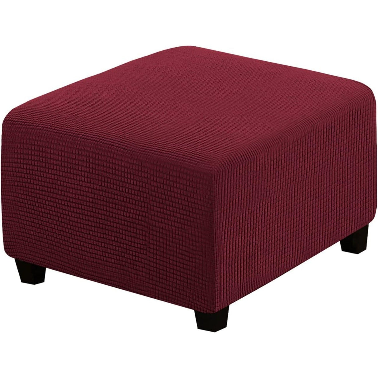 H.Versailtex Stretch High Spandex Jacquard Ottoman Covers Fit with Elastic Bottom