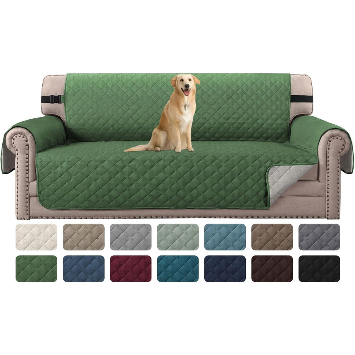 H.Versailtex Reversible Sofa Covers Water Repellent Chair Slipcover for Dogs Pets Furniture Protector