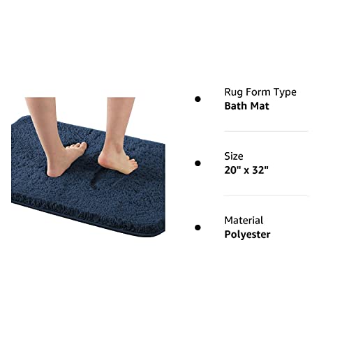 PrimeBeau Bathroom Rug Tufted Bath Mat Non Slip Area Rug,Extra Soft Absorbent Shaggy Kitchen Rug Microfiber Fast Dry- 1 Piece
