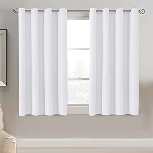 PrimeBeau Faux Linen Room Darkening Blackout Curtain Sold by 1 Panel, Short