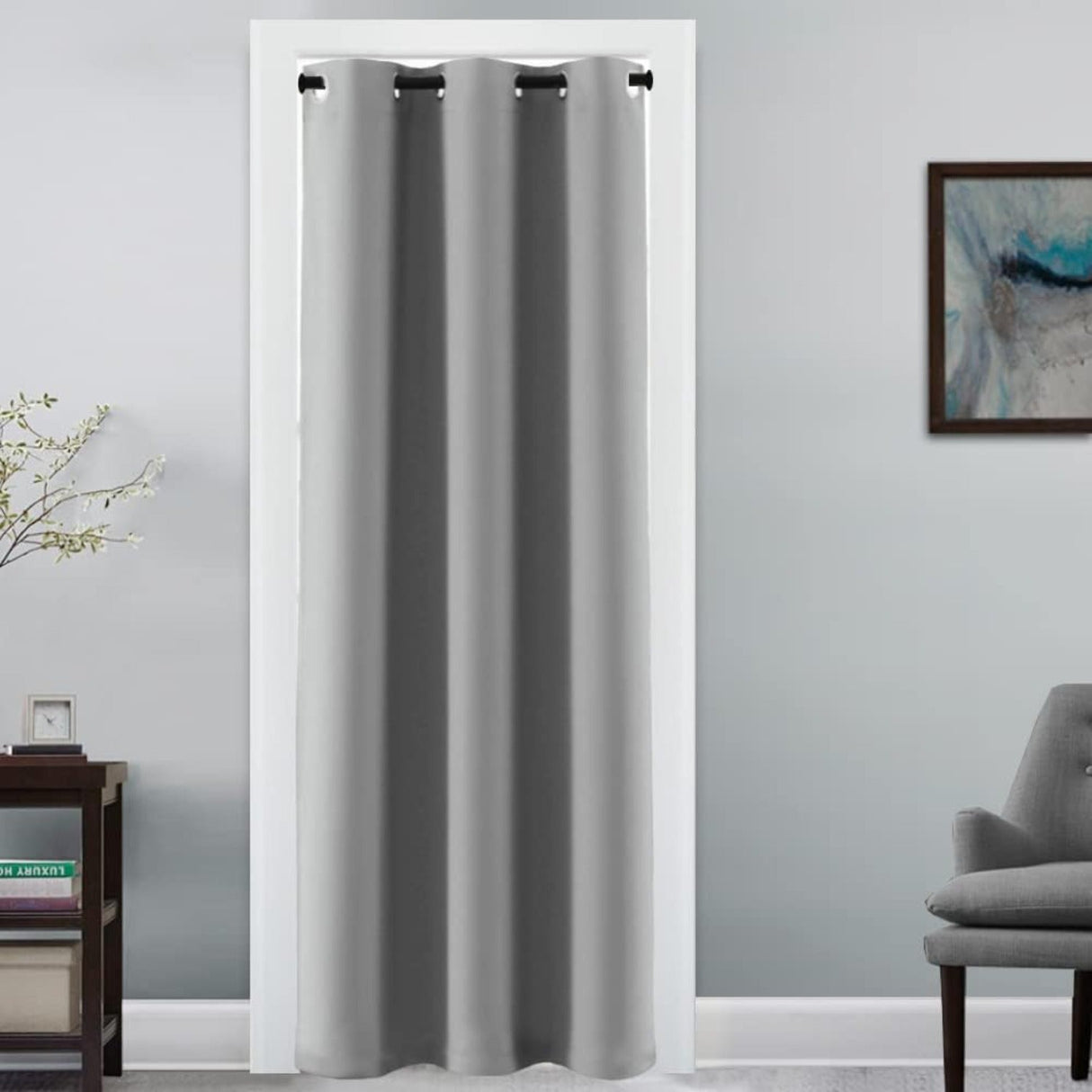 H.Versailtex Doorway Curtain Blackout Closet Door Curtain Room Divider
