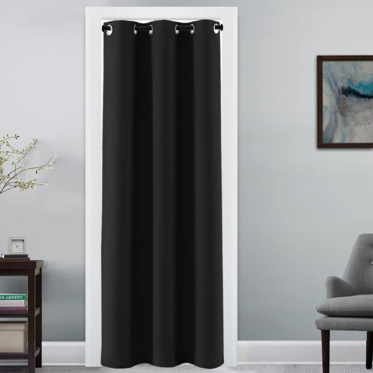H.Versailtex Doorway Curtain Blackout Closet Door Curtain Room Divider