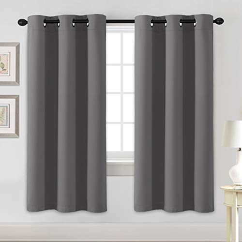PrimeBeau Essential Blackout Thermal Insulated Curtain Drapes Set of 2 panels, 42 Series