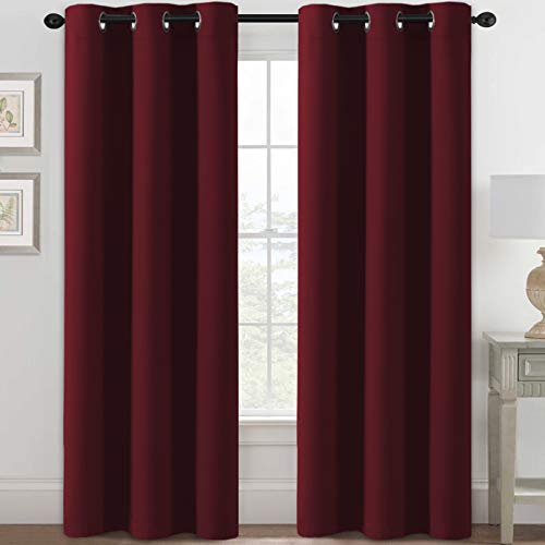 PrimeBeau Essential Blackout Thermal Insulated Curtain Drapes Set of 2 panels, 42 Series