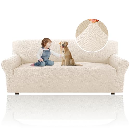 PrimeBeau Wind Bell Pattern Jacquard 1 Piece Stretch Sofa Covers Furniture Protector