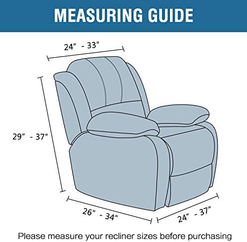 PrimeBeau Recliner Slipcovers Recliner Chair Cover Sofa Furniture Cover 1-Piece Modern Rich Velvet Plush Form Fit Stylish Protector Feature Rich and Soft Fabric