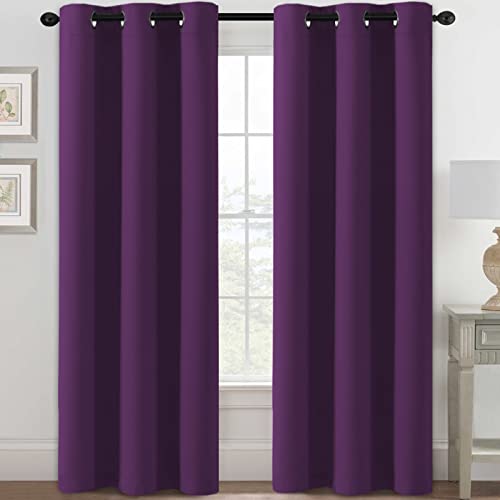 PrimeBeau Essential Blackout Thermal Insulated Curtain Drapes Set of 2 panels, 42 Series