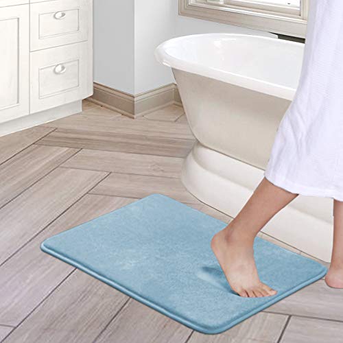 PrimeBeau Luxurious Memory Foam Bath Mat - Super Soft Microfiber Rugs, Water Absorbent, Machine Washable (1 Piece)