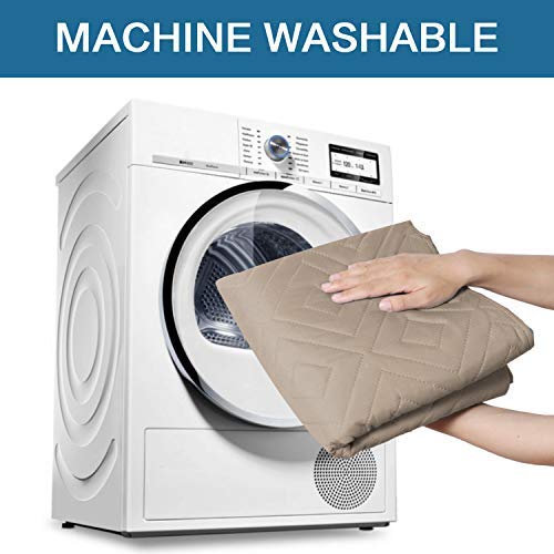 PrimeBeau Reversible Armchair Protector Slipcover Water Resistant Anti-Slip Couch Cover with Elastic Straps, Pets Protection, Stylish Decor, Easy Care