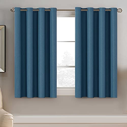 PrimeBeau Faux Linen Room Darkening Blackout Curtain Sold by 1 Panel, Short