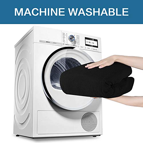 PrimeBeau Stretch Loveseat Slipcovers|Sofa Cover for Loveseat 1 Piece with Elastic Bottom, Textured Checked Jacquard Fabric