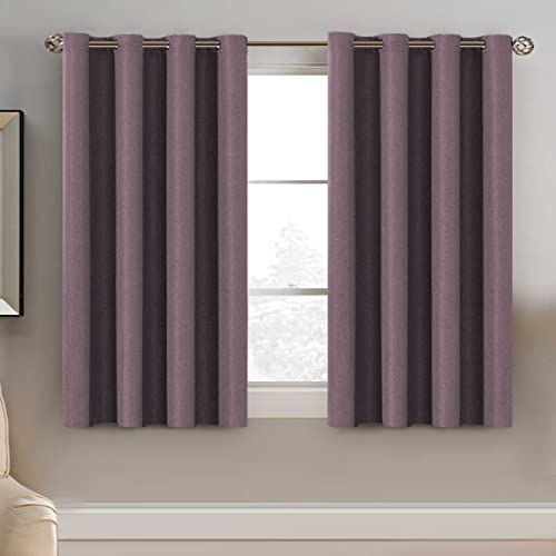 PrimeBeau Faux Linen Room Darkening Blackout Curtain Sold by 1 Panel, Short