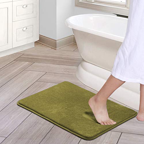 PrimeBeau Luxurious Memory Foam Bath Mat - Super Soft Microfiber Rugs, Water Absorbent, Machine Washable (1 Piece)
