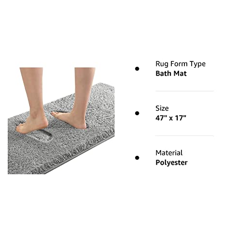 PrimeBeau Bathroom Rug Tufted Bath Mat Non Slip Area Rug,Extra Soft Absorbent Shaggy Kitchen Rug Microfiber Fast Dry- 1 Piece