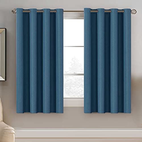 PrimeBeau Faux Linen Room Darkening Blackout Curtain Sold by 1 Panel, Short