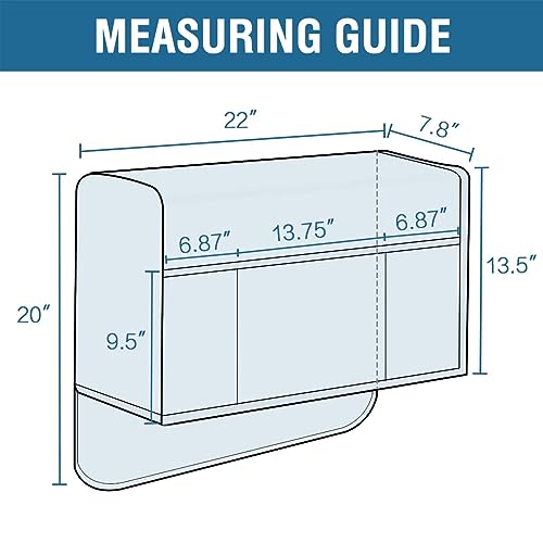 PrimeBeau Armrest Covers for Sofa Water Resistant Couch Arm Covers Remote Control Holder Sofa Armrest Organizer for Magazine, Tablet, Phone, iPad(Set of 2)