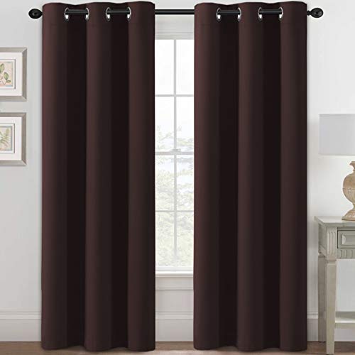 PrimeBeau Essential Blackout Thermal Insulated Curtain Drapes Set of 2 panels, 42 Series