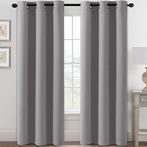 PrimeBeau Essential Blackout Thermal Insulated Curtain Drapes Set of 2 panels, 42 Series
