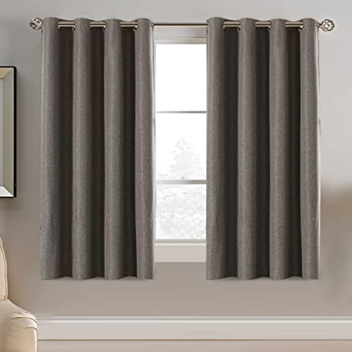 PrimeBeau Faux Linen Room Darkening Blackout Curtain Sold by 1 Panel, Short
