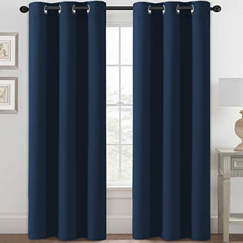 PrimeBeau Essential Blackout Thermal Insulated Curtain Drapes Set of 2 panels, 42 Series