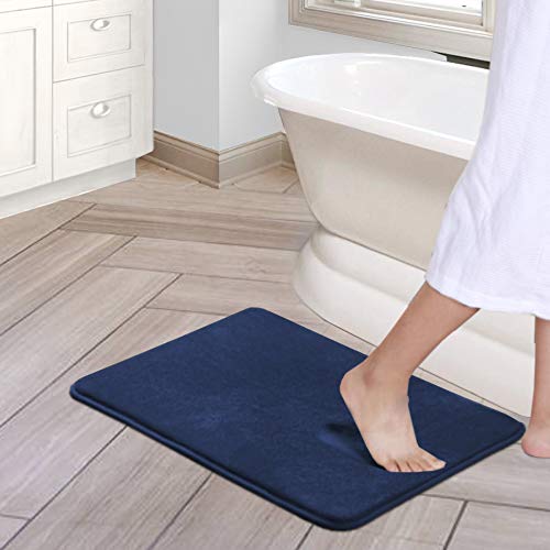 PrimeBeau Luxurious Memory Foam Bath Mat - Super Soft Microfiber Rugs, Water Absorbent, Machine Washable (1 Piece)