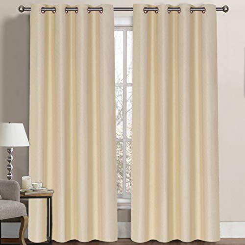 PrimeBeau Faux Linen Room Darkening Curtain , Sold by 1 Panel, Long