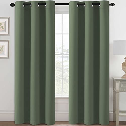 PrimeBeau Essential Blackout Thermal Insulated Curtain Drapes Set of 2 panels, 42 Series
