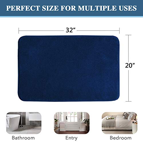 PrimeBeau Luxurious Memory Foam Bath Mat - Super Soft Microfiber Rugs, Water Absorbent, Machine Washable (1 Piece)