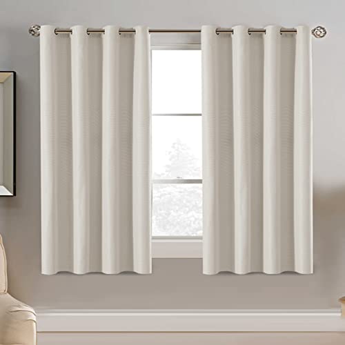 PrimeBeau Faux Linen Room Darkening Blackout Curtain Sold by 1 Panel, Short