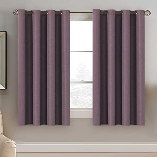 PrimeBeau Faux Linen Room Darkening Blackout Curtain Sold by 1 Panel, Short