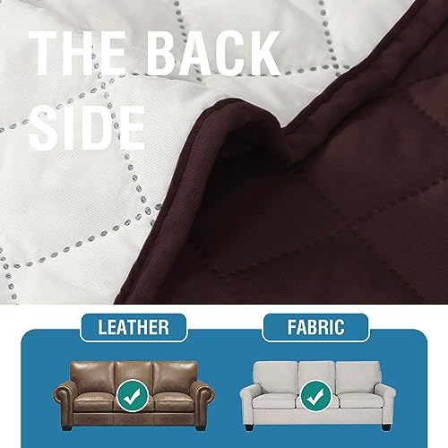 PrimeBeau Armrest Covers for Sofa Water Resistant Couch Arm Covers Remote Control Holder Sofa Armrest Organizer for Magazine, Tablet, Phone, iPad(Set of 2)