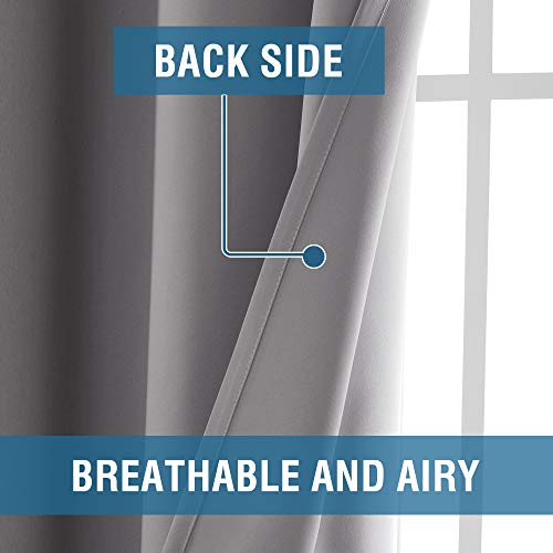 PrimeBeau Essential Blackout Thermal Insulated Curtain Drapes Set of 2 panels, 42 Series
