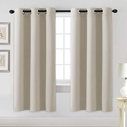 PrimeBeau Essential Blackout Thermal Insulated Curtain Drapes Set of 2 panels, 42 Series