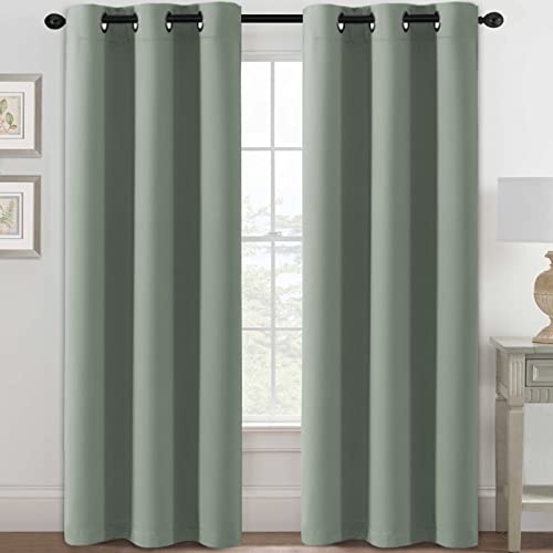 PrimeBeau Essential Blackout Thermal Insulated Curtain Drapes Set of 2 panels, 42 Series