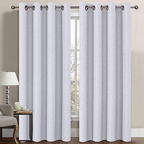 PrimeBeau Faux Linen Room Darkening Curtain , Sold by 1 Panel, Long