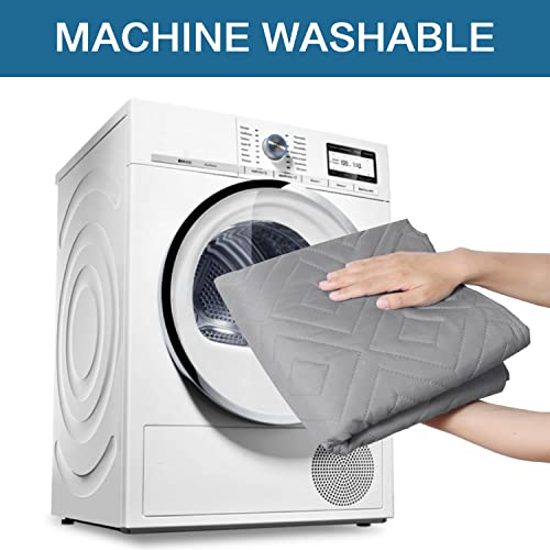 H.VERSAILTEX Reversible Quilted Recliner Covers Water Resistant Furniture Protector for Reclienr Chair with Elastic Straps for Pets Kids Sitting Width Up to 28"(Oversized Recliner, Light Grey/Beige)