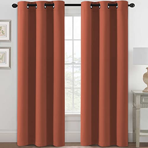 PrimeBeau Essential Blackout Thermal Insulated Curtain Drapes Set of 2 panels, 42 Series