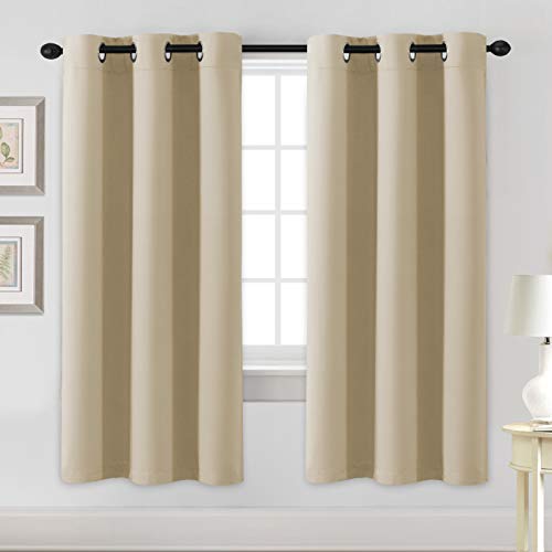 PrimeBeau Essential Blackout Thermal Insulated Curtain Drapes Set of 2 panels, 42 Series