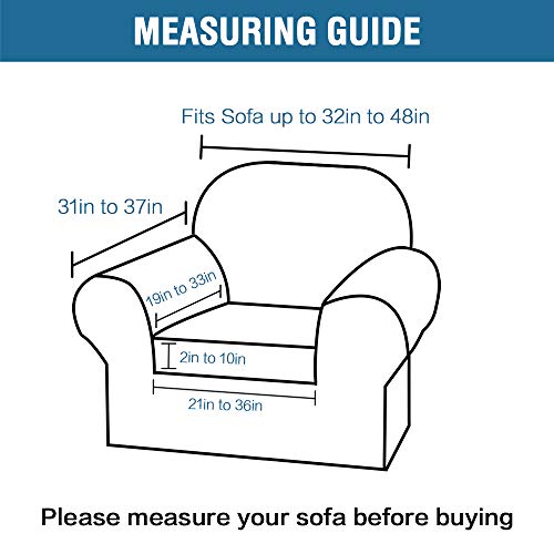 H.Versailtex Modern Velvet Plush High Stretch Sofa Slipcover with Elastic Bottom