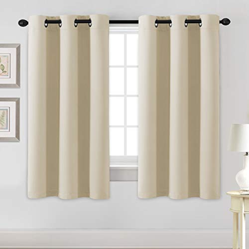 PrimeBeau Essential Blackout Thermal Insulated Curtain Drapes Set of 2 panels, 42 Series