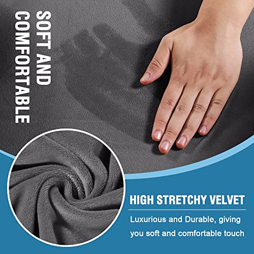 PrimeBeau Sofa Cover 3 Pieces T Cushion Loveseat Slipcovers Thick Velvet Couch Cover Furniture Protector Stretch T Cushion Sofa Covers for 2 Cushion Couch with 2 T Cushion Covers Washable