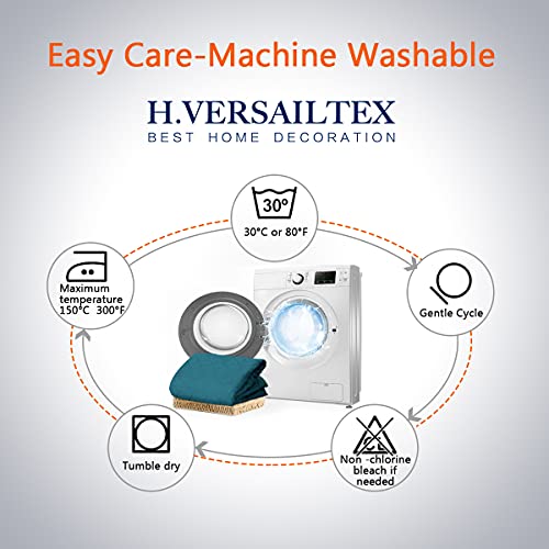 H.VERSAILTEX Reversible Quilted Recliner Covers Recliner Chair Cover Water Resistant Furniture Protector Washable Couch Cover with Elastic Straps for Kids, Pets (Recliner, Dark Teal/Beige)