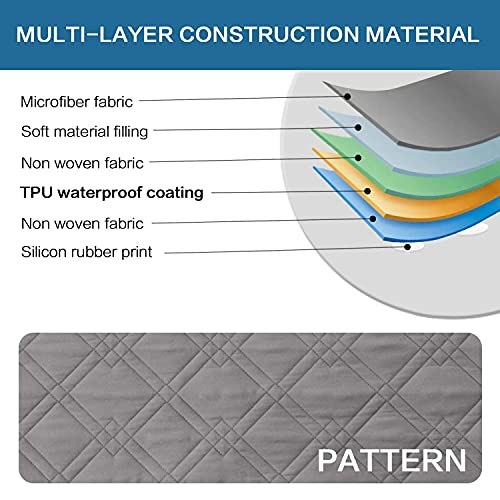 H.VERSAILTEX 100% Waterproof Recliner Chair Cover, Non Slip Recliner Covers for Recliner Chair with Elastic Straps, Washable Lazy Boy Recliner Chair Covers for Kids, Pets (Recliner, Dove Grey)