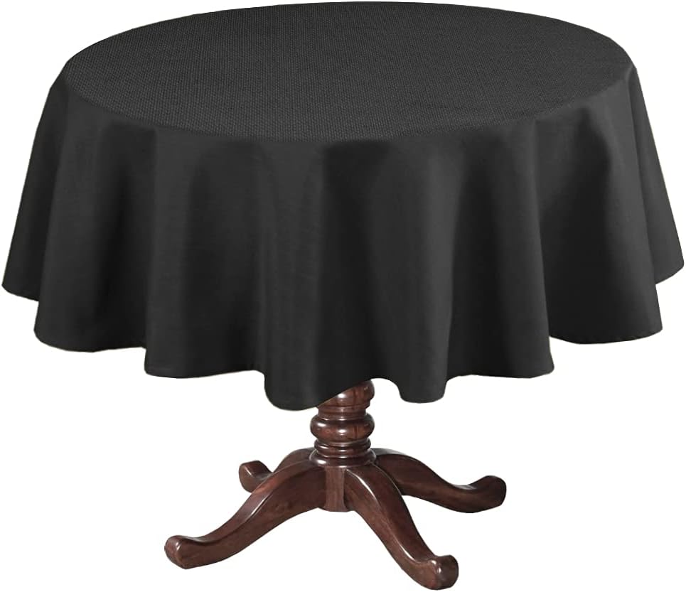 H.Versailtex Linen Textured Table Cloths Premium Solid Tablecloth Spill-Proof Waterproof Table Cover