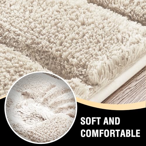 PrimeBeau Bathroom Rugs Thick Velvet Bath Mat - Super Soft, Absorbent, Non-Slip, Washable, 1 Piece