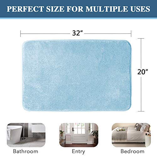 PrimeBeau Luxurious Memory Foam Bath Mat - Super Soft Microfiber Rugs, Water Absorbent, Machine Washable (1 Piece)