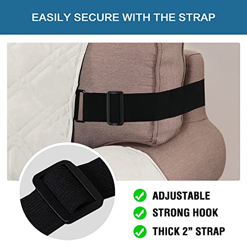 H.VERSAILTEX Waterproof Recliner Cover Non Slip Recliner Chair Covers with Elastic Straps Washable Recliner Covers for Recliner Chair Magic Furniture Protector for Kids and Pets (Recliner, Off White)