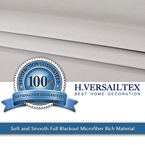 PrimeBeau Blackout Grommet Solid Color Curtain Set of 2 Panels, W52" Short