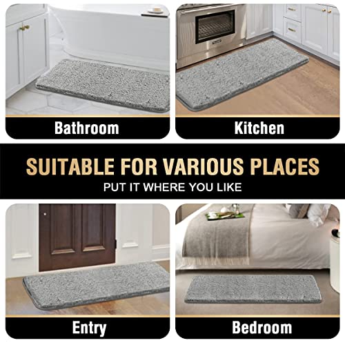 PrimeBeau Bathroom Rug Tufted Bath Mat Non Slip Area Rug,Extra Soft Absorbent Shaggy Kitchen Rug Microfiber Fast Dry- 1 Piece