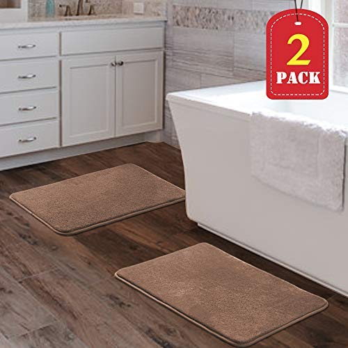 PrimeBeau Luxurious Memory Foam Bath Mat - Super Soft Microfiber Rugs, Water Absorbent, Machine Washable (1 Piece)